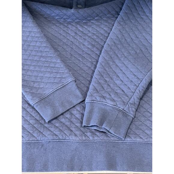 Eddie Bauer Sweater Adult XL Blue Quilted 1/4 Button Long Sleeve Pullover-Casual - Picture 5 of 10